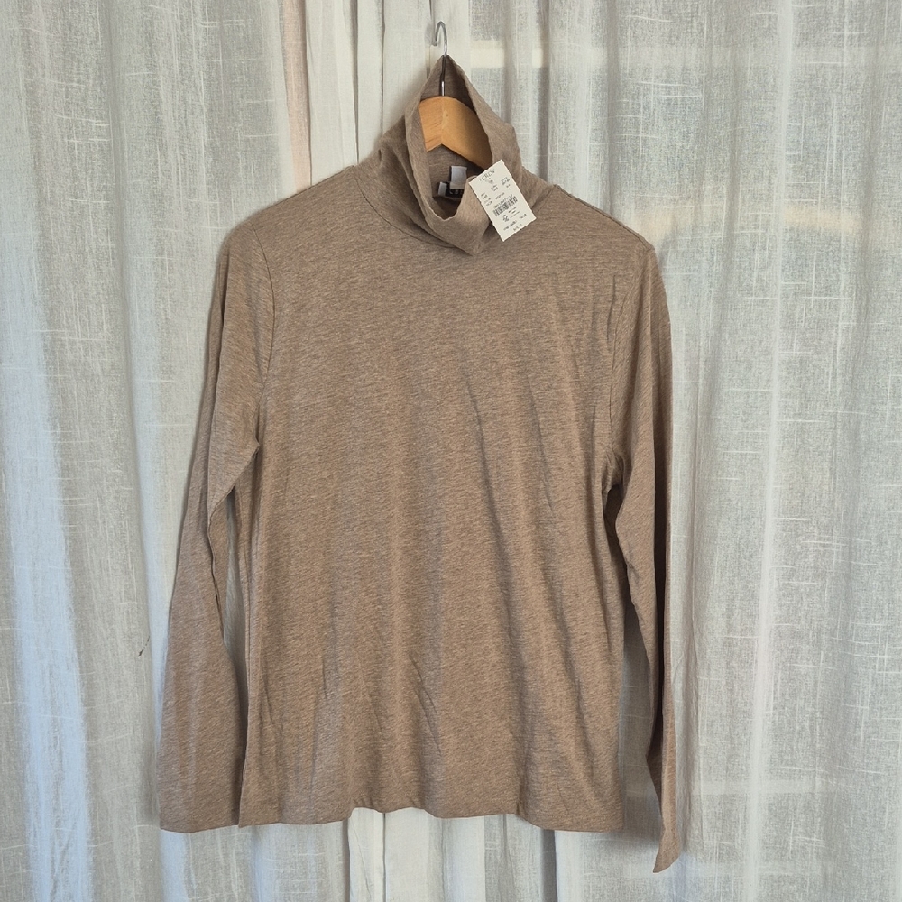 J. Crew Tan Turtleneck Top